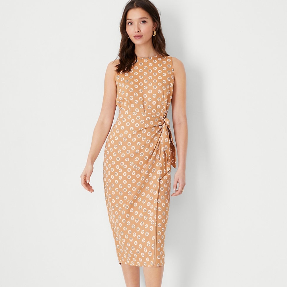 NWT! Ann Taylor Floral Tie-Waste Sheath Dress